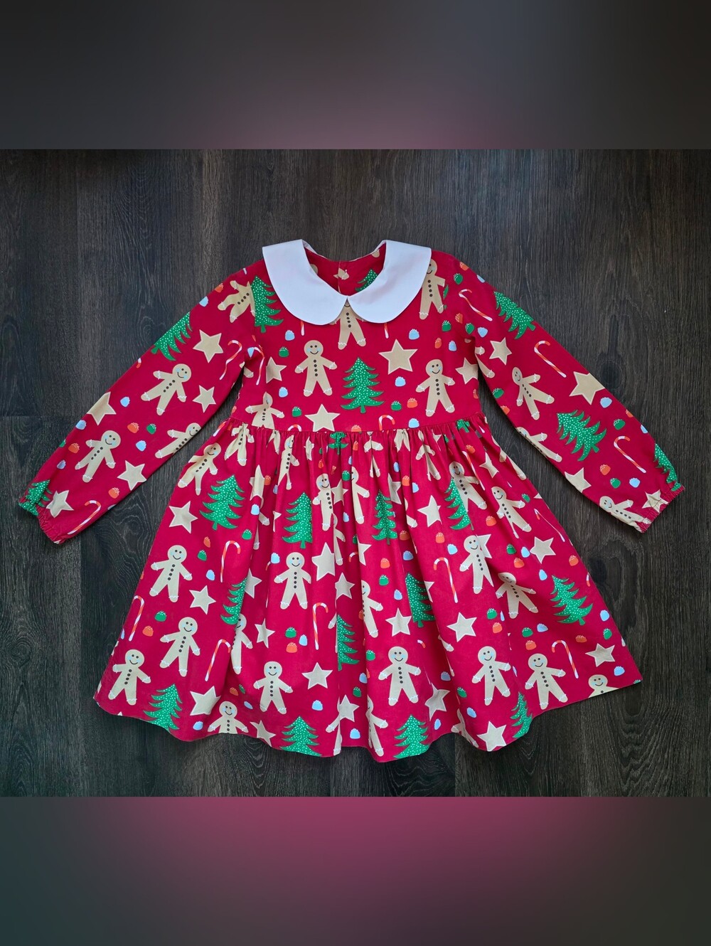 Eleanor Rose Cayden Christmas gingerbread man dress
